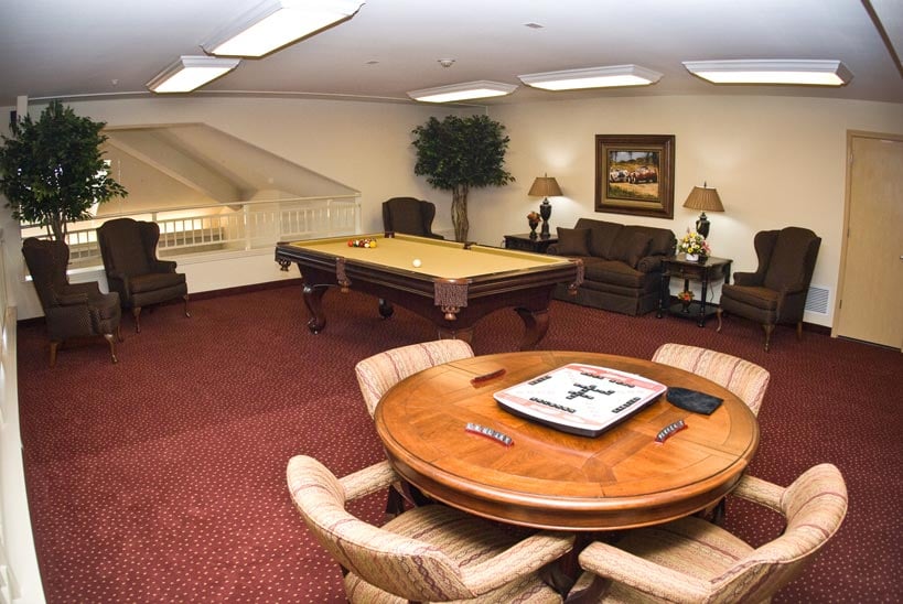 The game room at Summit Glen