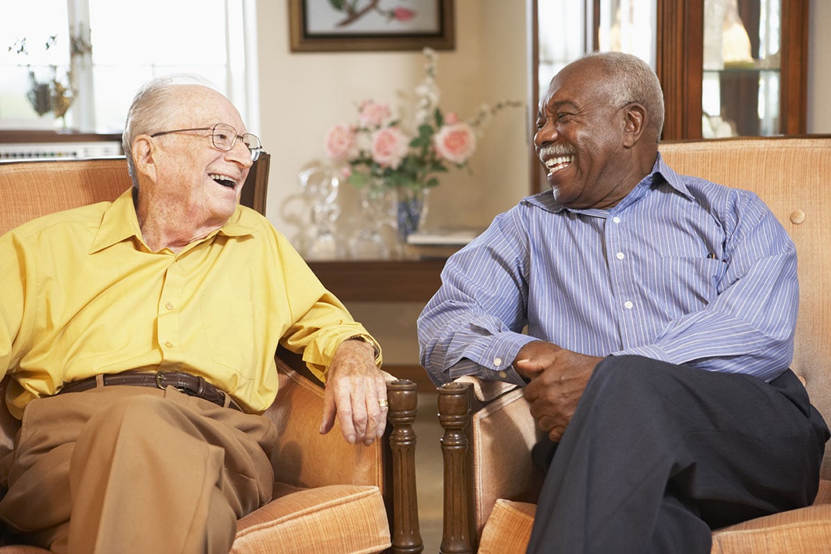 Residents laughing together at Summit Glen